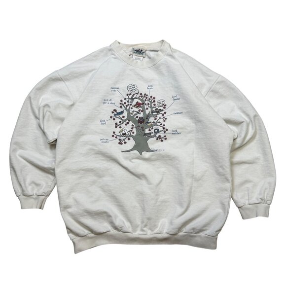Vintage 90s Northern Reflections Grandma Cottagecore Crewneck Sweatshirt Birds N - Picture 1 of 7